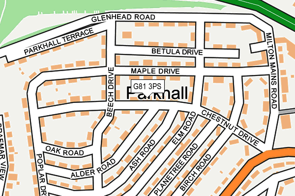 G81 3PS map - OS OpenMap – Local (Ordnance Survey)