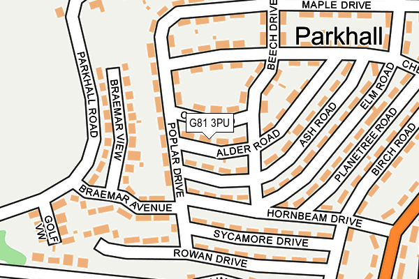 G81 3PU map - OS OpenMap – Local (Ordnance Survey)