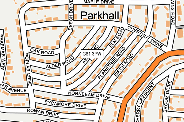 G81 3PW map - OS OpenMap – Local (Ordnance Survey)