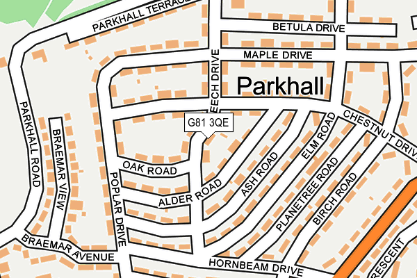 G81 3QE map - OS OpenMap – Local (Ordnance Survey)