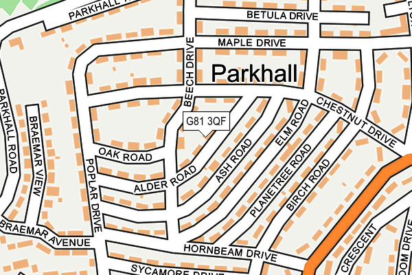 G81 3QF map - OS OpenMap – Local (Ordnance Survey)