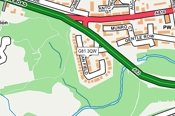 G81 3QW map - OS OpenMap – Local (Ordnance Survey)