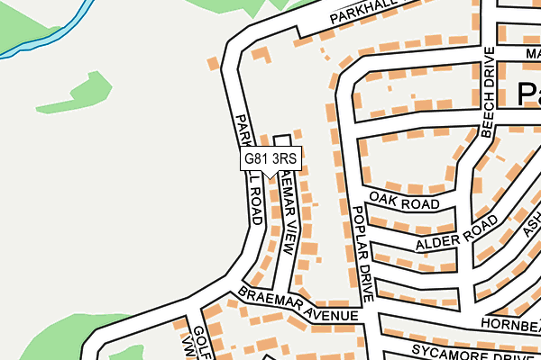 G81 3RS map - OS OpenMap – Local (Ordnance Survey)