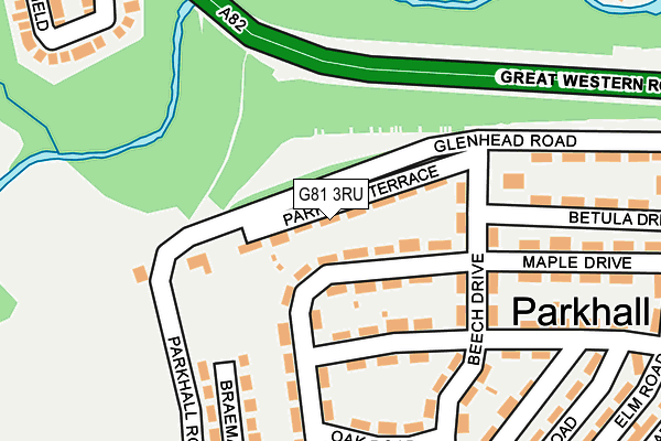 G81 3RU map - OS OpenMap – Local (Ordnance Survey)