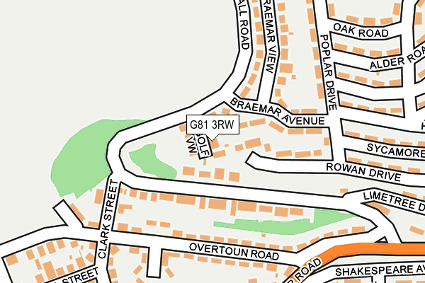G81 3RW map - OS OpenMap – Local (Ordnance Survey)