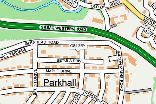 G81 3RY map - OS OpenMap – Local (Ordnance Survey)