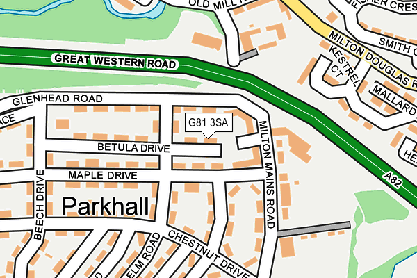 G81 3SA map - OS OpenMap – Local (Ordnance Survey)