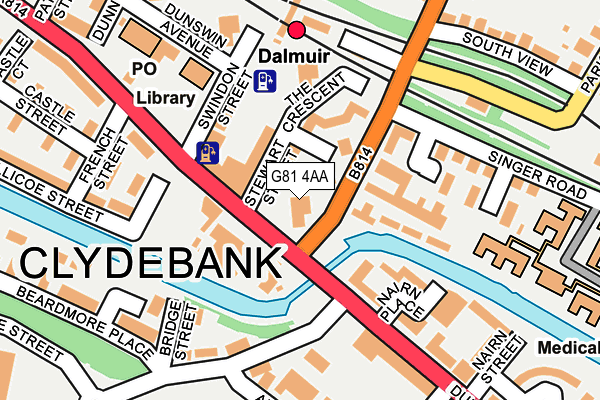 G81 4AA map - OS OpenMap – Local (Ordnance Survey)