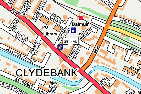 G81 4AD map - OS OpenMap – Local (Ordnance Survey)