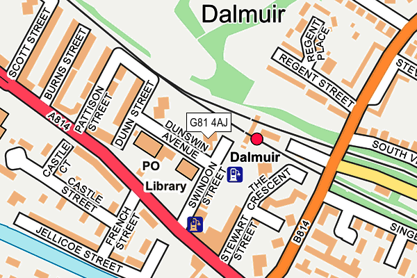 G81 4AJ map - OS OpenMap – Local (Ordnance Survey)