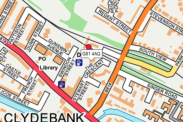 G81 4AQ map - OS OpenMap – Local (Ordnance Survey)