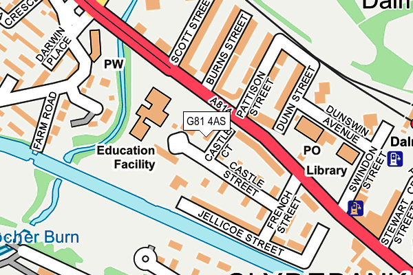 G81 4AS map - OS OpenMap – Local (Ordnance Survey)