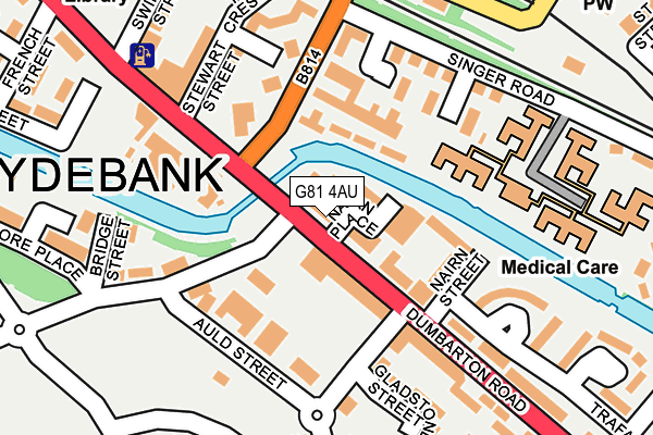 G81 4AU map - OS OpenMap – Local (Ordnance Survey)