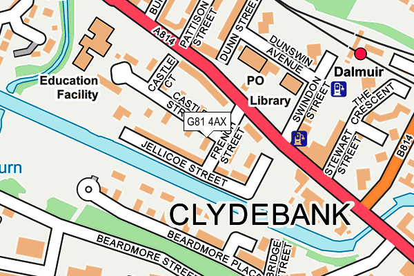 G81 4AX map - OS OpenMap – Local (Ordnance Survey)