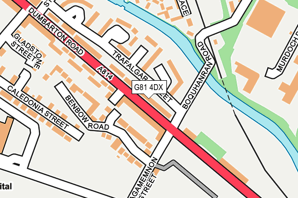 G81 4DX map - OS OpenMap – Local (Ordnance Survey)