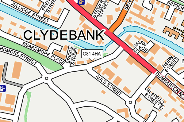 G81 4HA map - OS OpenMap – Local (Ordnance Survey)