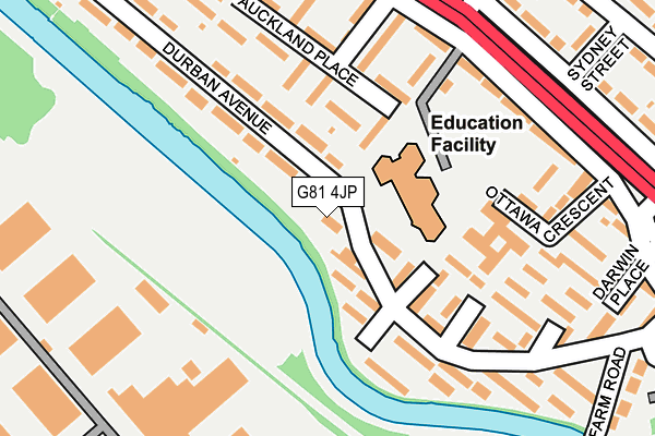 G81 4JP map - OS OpenMap – Local (Ordnance Survey)