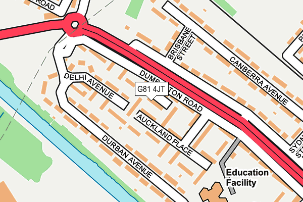 G81 4JT map - OS OpenMap – Local (Ordnance Survey)