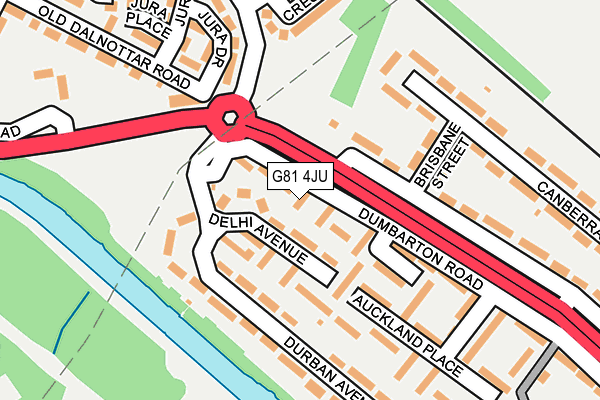 G81 4JU map - OS OpenMap – Local (Ordnance Survey)