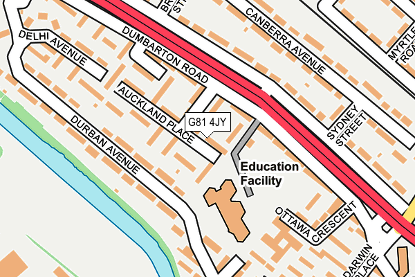 G81 4JY map - OS OpenMap – Local (Ordnance Survey)