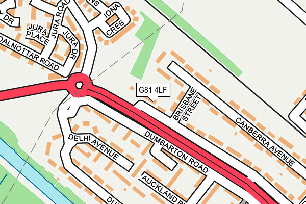 G81 4LF map - OS OpenMap – Local (Ordnance Survey)