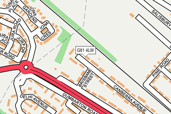 G81 4LW map - OS OpenMap – Local (Ordnance Survey)