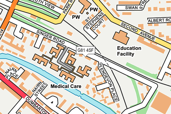 G81 4SF map - OS OpenMap – Local (Ordnance Survey)