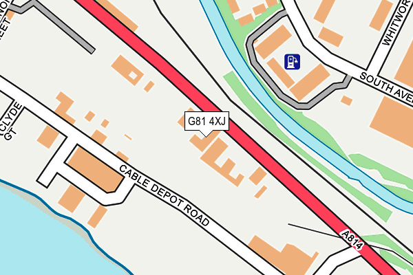 G81 4XJ map - OS OpenMap – Local (Ordnance Survey)