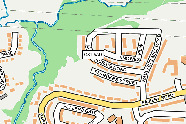 G81 5AD map - OS OpenMap – Local (Ordnance Survey)