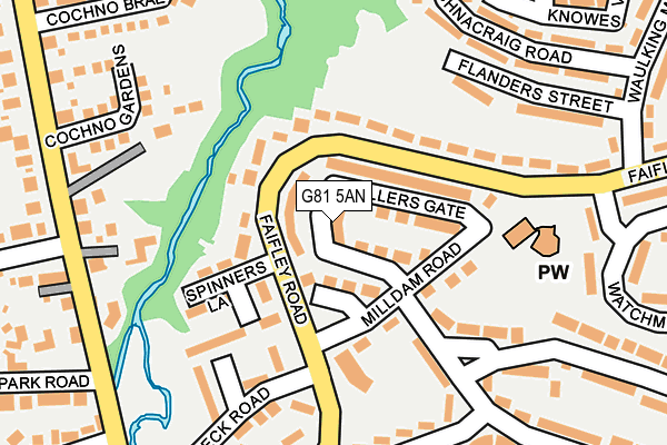 G81 5AN map - OS OpenMap – Local (Ordnance Survey)