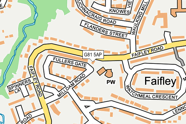 G81 5AP map - OS OpenMap – Local (Ordnance Survey)