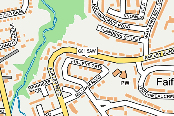 G81 5AW map - OS OpenMap – Local (Ordnance Survey)