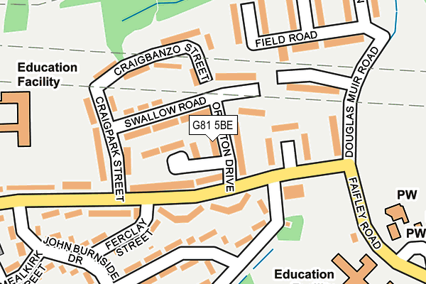 G81 5BE map - OS OpenMap – Local (Ordnance Survey)