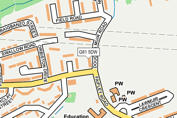 G81 5DW map - OS OpenMap – Local (Ordnance Survey)