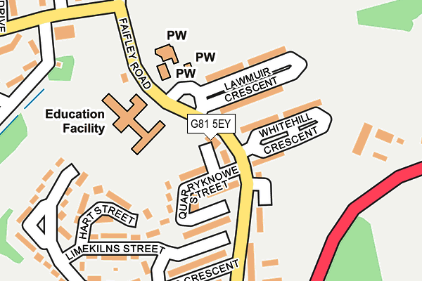 G81 5EY map - OS OpenMap – Local (Ordnance Survey)