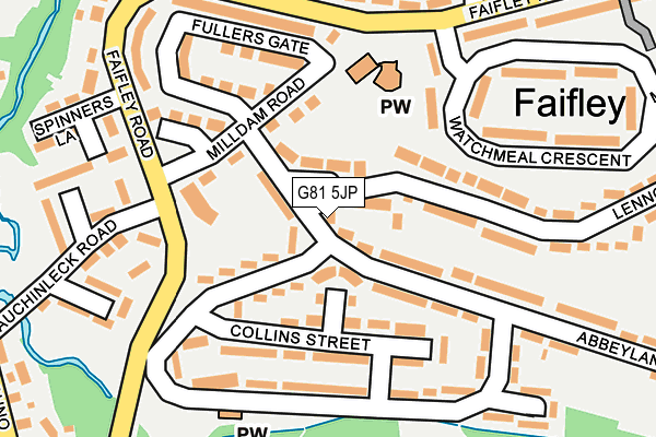 G81 5JP map - OS OpenMap – Local (Ordnance Survey)