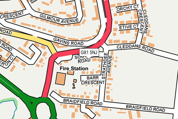 G81 5NJ map - OS OpenMap – Local (Ordnance Survey)