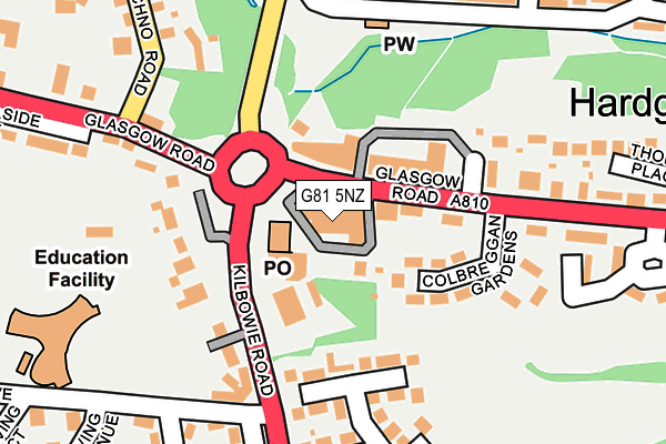 G81 5NZ map - OS OpenMap – Local (Ordnance Survey)