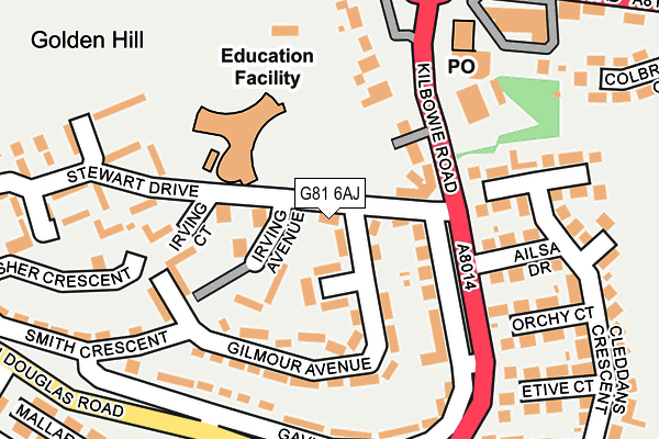 G81 6AJ map - OS OpenMap – Local (Ordnance Survey)