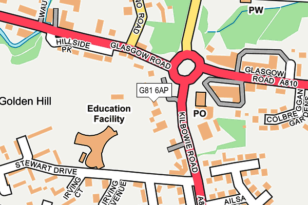 G81 6AP map - OS OpenMap – Local (Ordnance Survey)