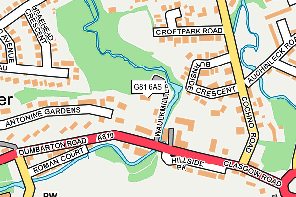 G81 6AS map - OS OpenMap – Local (Ordnance Survey)