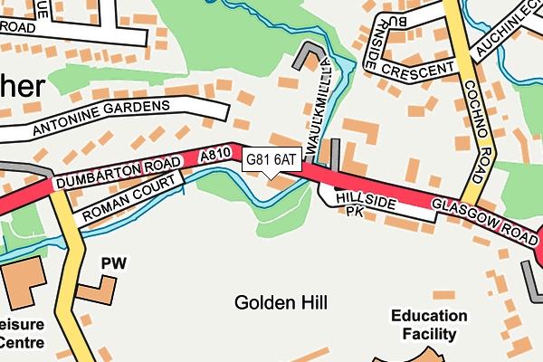 G81 6AT map - OS OpenMap – Local (Ordnance Survey)