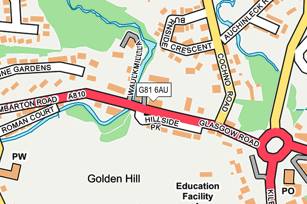 G81 6AU map - OS OpenMap – Local (Ordnance Survey)