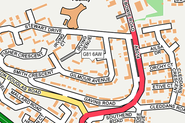 G81 6AW map - OS OpenMap – Local (Ordnance Survey)