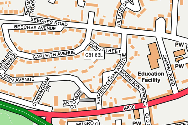 G81 6BL map - OS OpenMap – Local (Ordnance Survey)