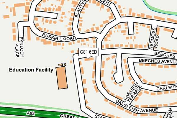 G81 6ED map - OS OpenMap – Local (Ordnance Survey)