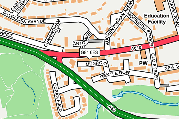 G81 6ES map - OS OpenMap – Local (Ordnance Survey)