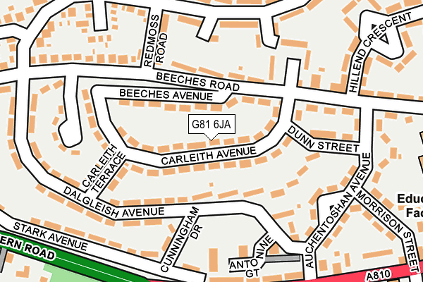 G81 6JA map - OS OpenMap – Local (Ordnance Survey)