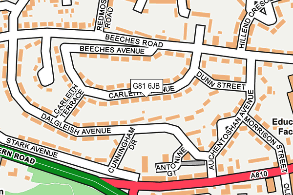 G81 6JB map - OS OpenMap – Local (Ordnance Survey)