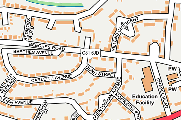 G81 6JD map - OS OpenMap – Local (Ordnance Survey)